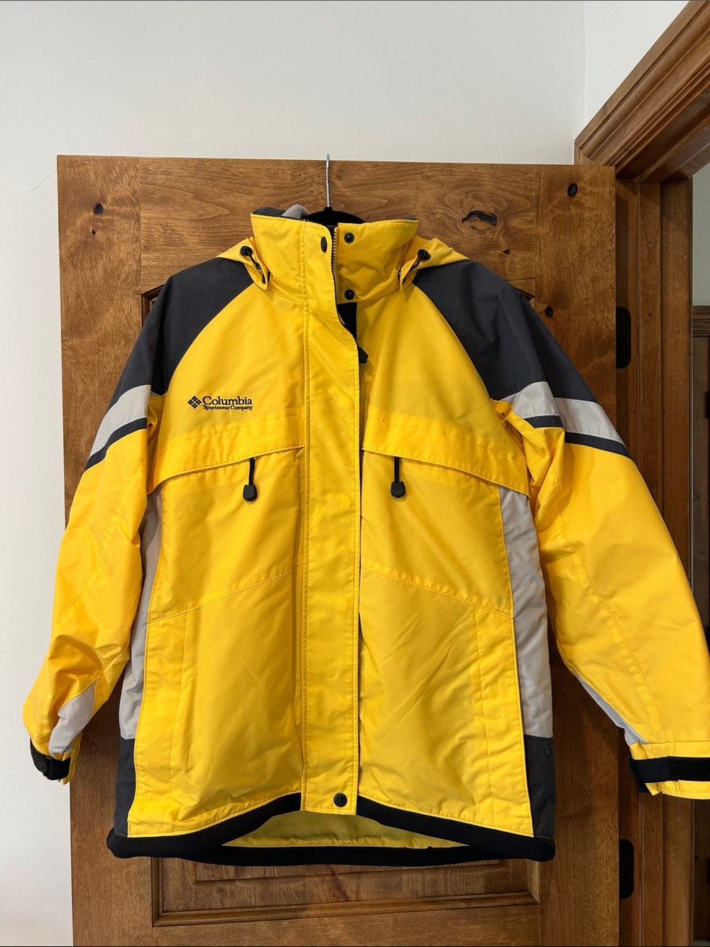 Columbia Kids Bright Yellow and Gray Puffer Jacket